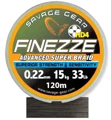 Savage gear Finesse HD4 Braid 300 m 0,22 mm 33 lbs 15 kg Grey Örgü İp