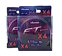 Okuma Ft-*4 Braided Line 150 mt Grey Örgü İp