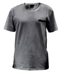 Okuma White Motif Cotton Short Sleeve Shirt