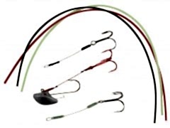 Savage gear Rig Finesse Silicone Tube. Red. Black. Glow 1.4 mm 3x30 cm