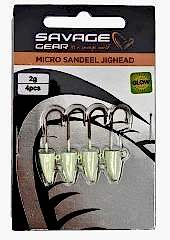 Savage Gear LRF Micro Sandeel Jighead Glow 4 Adet #8
