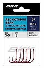 BKK Red Octopus Beak Straight Eye Olta İğnesi