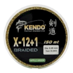 Kendo X-12+1 Braided 150m Apple Green Örgü İp